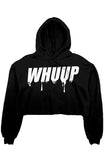 WHUUP DRIP crop fleece hoodie